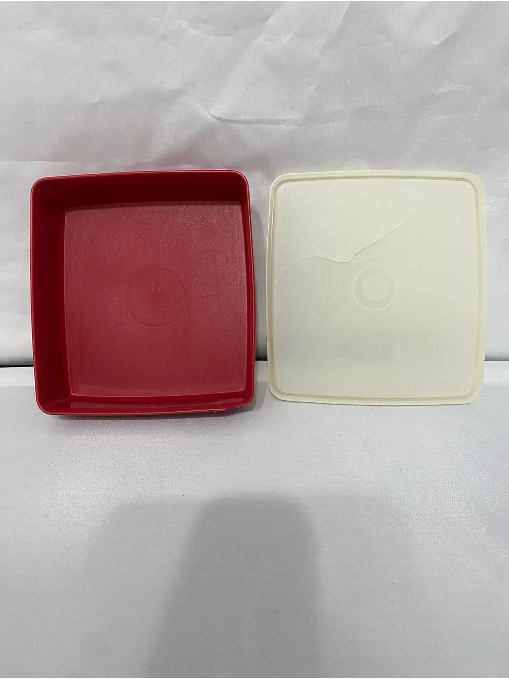 Tupperware Red, Orange, Yellow Stackable Food Containers.
